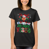 3rd Grade Vibes Teacher Buffalo Red Plaid Reindeer T-shirt (Voorkant)