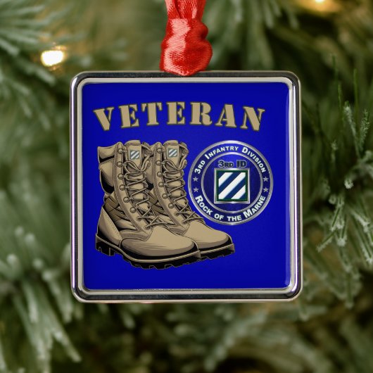 3rd ID Infantry Division Christmas Metalen Ornament (Boom)
