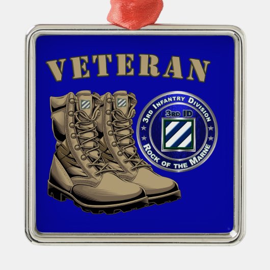 3rd ID Infantry Division Christmas Metalen Ornament (Voorkant)