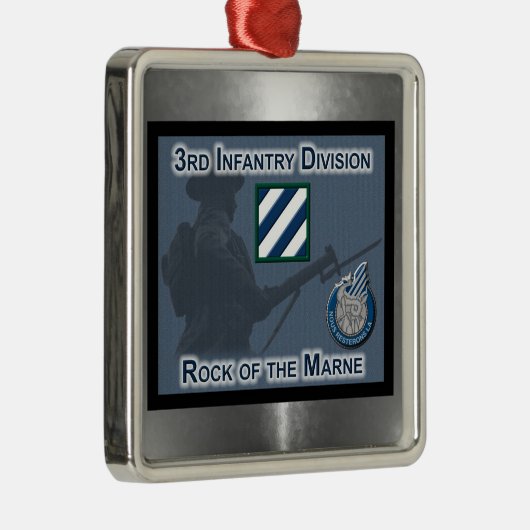 3rd ID Infantry Division Christmas Metalen Ornament (Rechts)