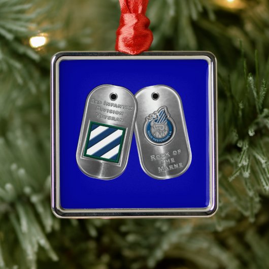3rd ID Infantry Division Christmas Metalen Ornament (Boom)