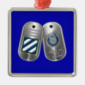3rd ID Infantry Division Christmas Metalen Ornament (Voorkant)