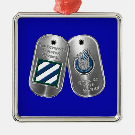 3rd ID Infantry Division Christmas Metalen Ornament (Voorkant)