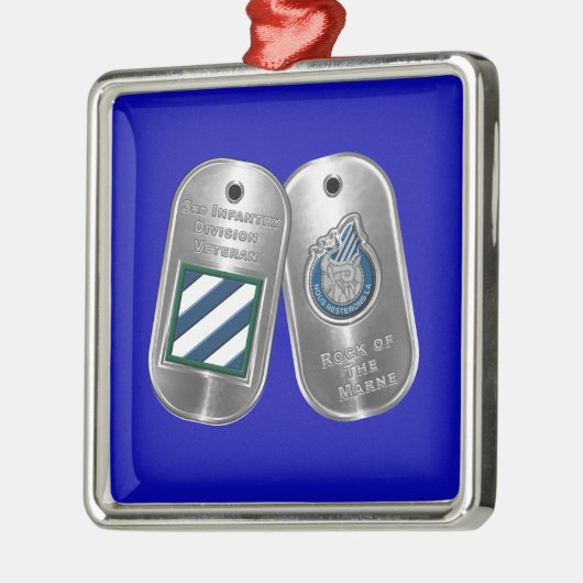 3rd ID Infantry Division Christmas Metalen Ornament (Links)