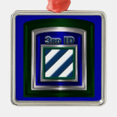 3rd ID Infantry Division Christmas Metalen Ornament (Voorkant)