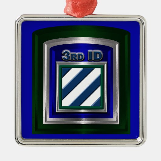 3rd ID Infantry Division Christmas Metalen Ornament (Voorkant)