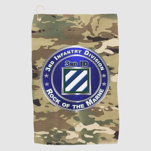 3rd Infantry Division Golfhanddoek (Voorkant)
