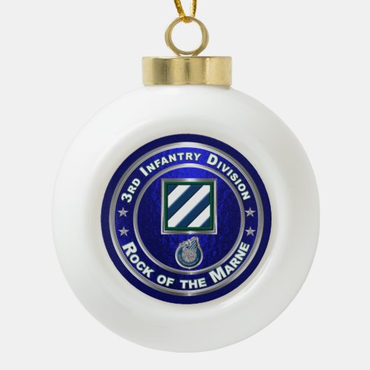 3rd Infantry Division Keramische Bal Ornament (Voorkant)