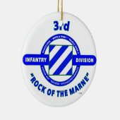 3RD INFANTRY DIVISION"ROCK OF THE MARNE" KERAMISCH ORNAMENT (Rechts)