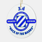 3RD INFANTRY DIVISION"ROCK OF THE MARNE" KERAMISCH ORNAMENT (Links)
