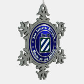 3rd Infantry Division Tin Sneeuwvlok Ornament (Links)