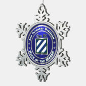 3rd Infantry Division Tin Sneeuwvlok Ornament (Rechts)