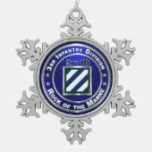 3rd Infantry Division Tin Sneeuwvlok Ornament (Voorkant)
