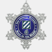 3rd Infantry Division Tin Sneeuwvlok Ornament (Voorkant)