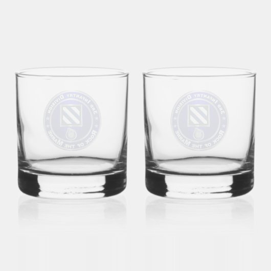 3rd Infantry Division Whisky Glas (Achterkant)
