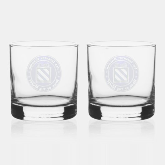 3rd Infantry Division Whisky Glas (Achterkant)