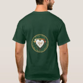 3rd Jade Green Wedding Jubileum Heart Emblem T-shirt (Achterkant)