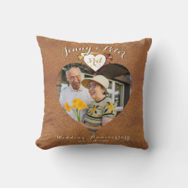 3rd Leather (Afbeelding) Wedding Jubileum foto Kussen