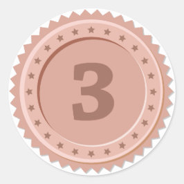 3rd Place Bronze Medal Ronde Sticker