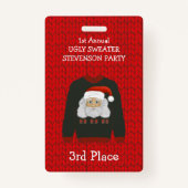 3rd Place Santa Ugly Sweater Party Winner Badge (Voorkant)