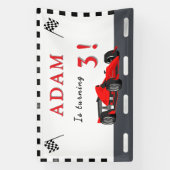 3rd Race Car Birthday – Party Banner Fun! (Verticaal)