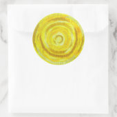 3rd-solar plexus chakra-#2 geel kunstwerk ronde sticker (Tas)