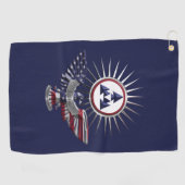 3rd Sustainment Command Special Design Adelaar Golfhanddoek (Horizontaal)