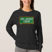 3rd Third Grade Crew Chalk Board Chalkboard T-shirt (Voorkant)