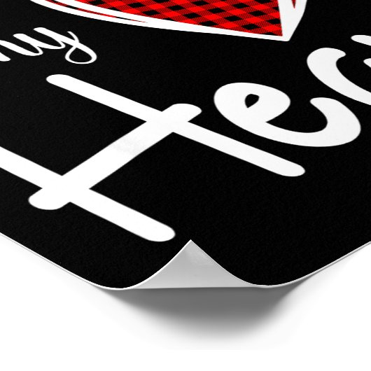 3rd Third Grade Has My Heart Buffalo Print Teacher (Hoek)