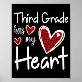 3rd Third Grade Has My Heart Buffalo Print Teacher (Voorkant)