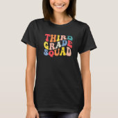 3rd Third Grade Squad Teacher Back To School Retro T-shirt (Voorkant)