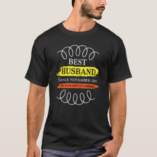 3rd Wedding Anniversary Best Husband Since Novembe T-shirt