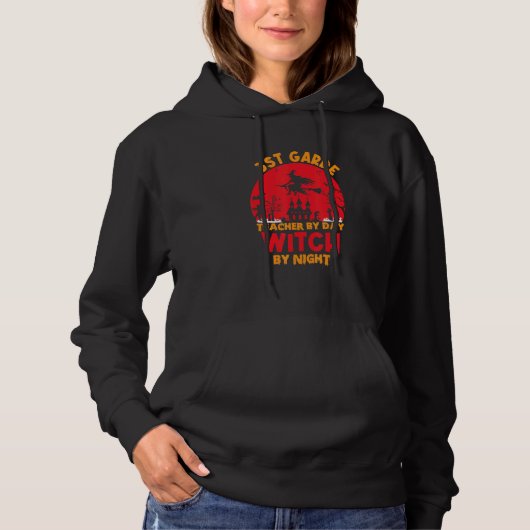 3st grade teacher by day witch by night happy Hall Hoodie (Voorkant)