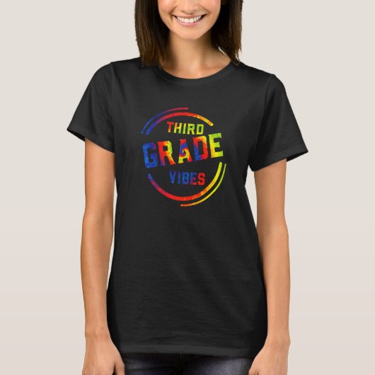 3th Grade Vibes First Day Of School Back To School T-shirt (Voorkant)
