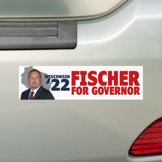3X11 Fischer for Governor Bumpersticker (Op auto)