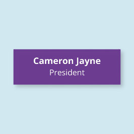 3x1 Paarse Nametag Zakelijke Magnetische of Veilig Naamplaatje