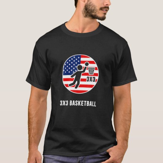 3X3 Basketball USA T-shirt (Voorkant)