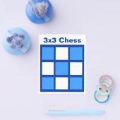 3x3 - Chess LABEL Grid (1-1/4-inch koelkast magnet Flyer (Enkel)
