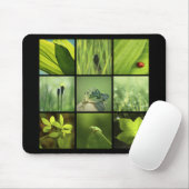 3x3 foto's van groene natuur Mousepad Muismat (Met muis)