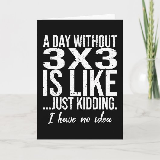 3x3 grappig sport cadeau idee kaart (Voorkant)