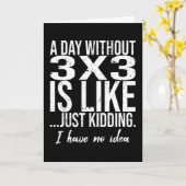 3x3 grappig sport cadeau idee kaart (Gele Bloem)