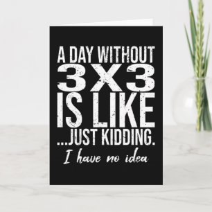 3x3 grappig sport cadeau idee kaart