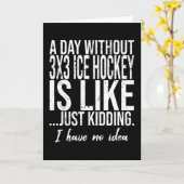 3x3 IJshockey grappig sportcadeau Kaart (Gele Bloem)