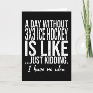 3x3 IJshockey grappig sportief cadeau Kaart