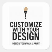 3x3" Leeg promotioneel productlabel Vierkante Sticker (Voorkant)
