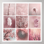 3x3 roze foto's Afdrukken Poster (Voorkant)