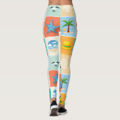 3x3 strand patroon ontwerp leggings (Achterkant)