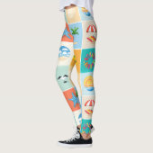 3x3 strand patroon ontwerp leggings (Links)