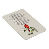 3x4 Red Bird Dogwood Love is Patiënt Love is Kind Magneet (Rechterzijde)