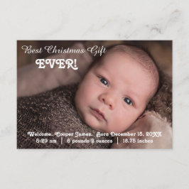 3x5 Aankondiging geboorte Beste kerstcadeau ooit